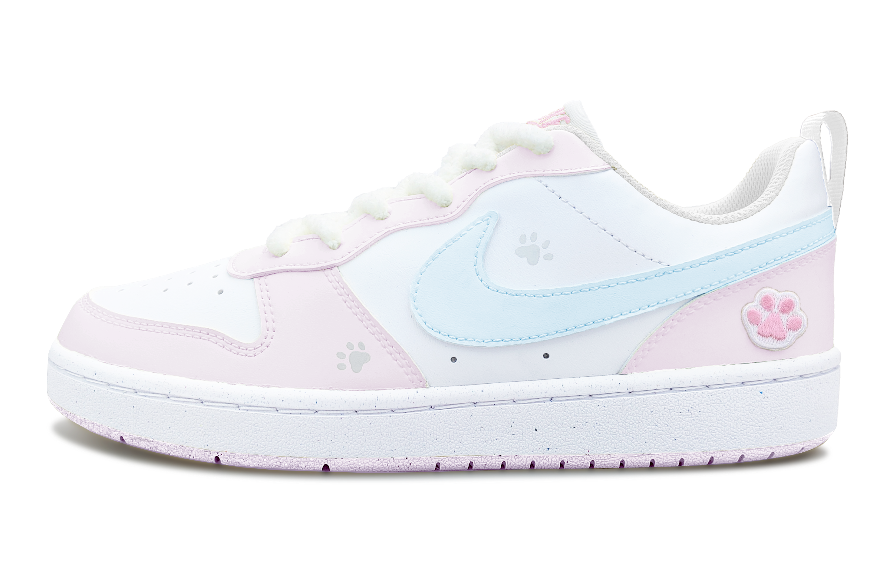 

Nike Кроссовки Court Borough Low Wear-Resistant Balance Slip-Resistant Low-Top Kids' Skateboarding Shoes Pink Blue Teenagers