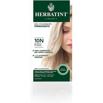 Novavis Platinum Blonde Перманентный травяной гель-краска для волос 135 мл, Herbatint — фото 3