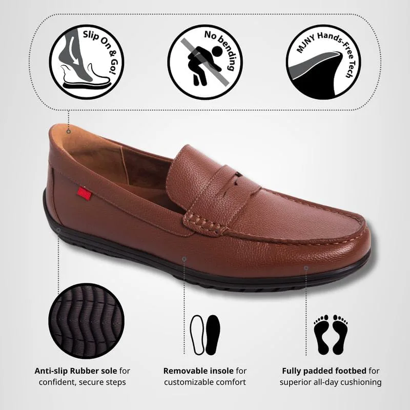 Marc Joseph New York Men's Casual Hands Free Slip on Penny Loafers — фото 2