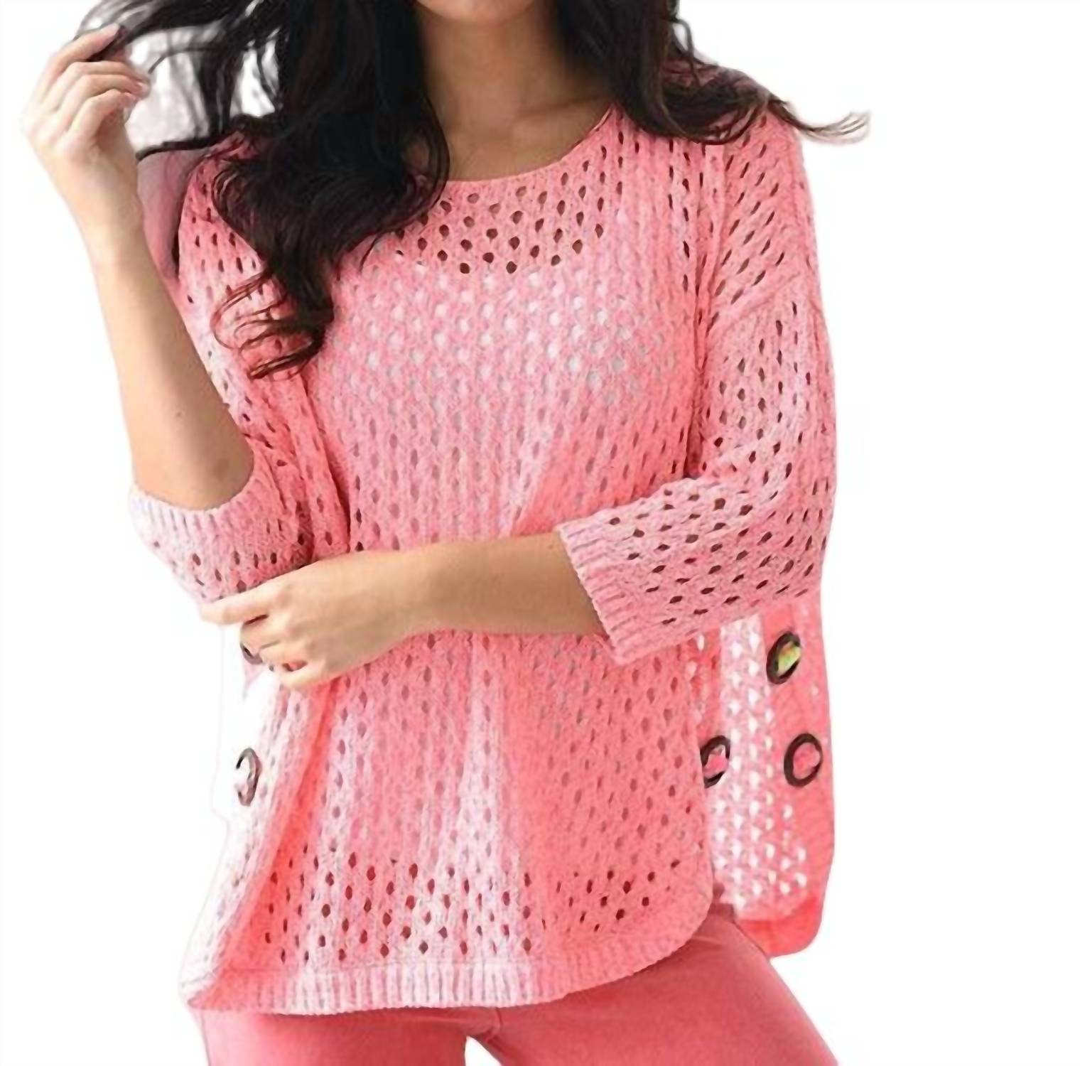 

Пончо Aimee Wooden Button Poncho розового цвета french kyss