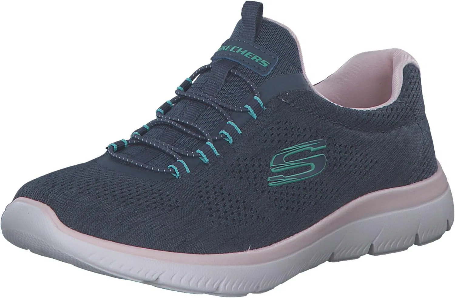 Мужские кроссовки Skechers Gowalk Arch Fit, спортивные слипоны, повседневные лоферы для походов, беговые кроссовки, темно-синий/розовый/бирюзовый