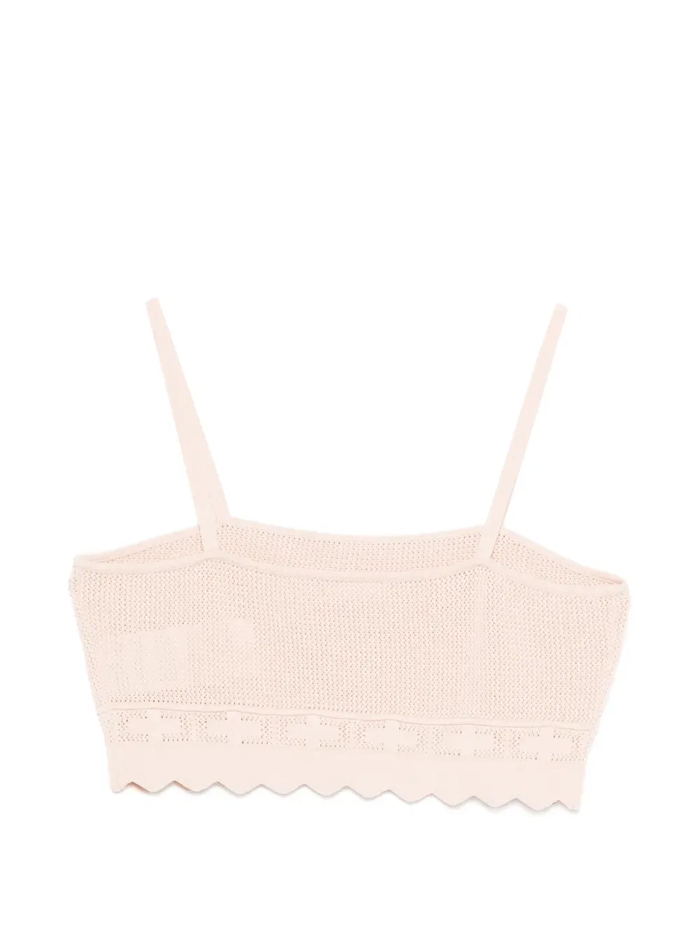 Укороченный топ с волнистым краем Elisabetta Franchi Kids, розовый — фото 2