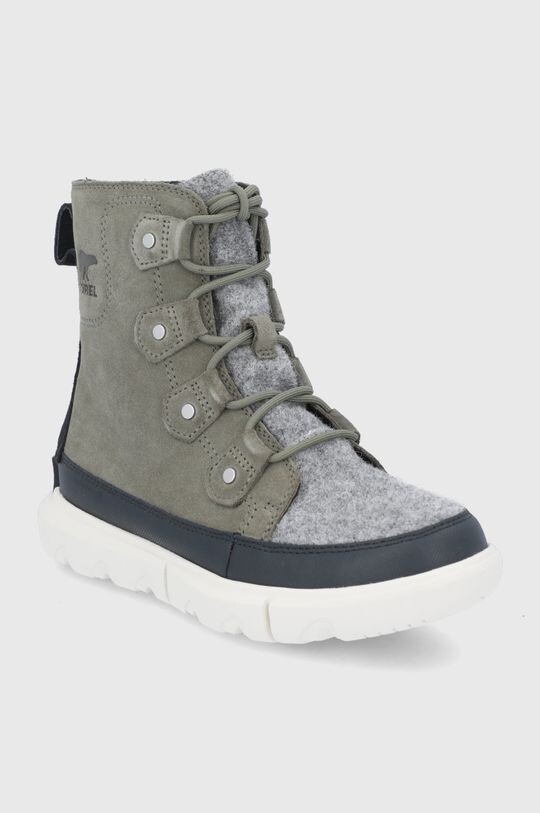 Ботинки женские Sorel EXPLORER II замшевые зимние, зеленый — фото 2