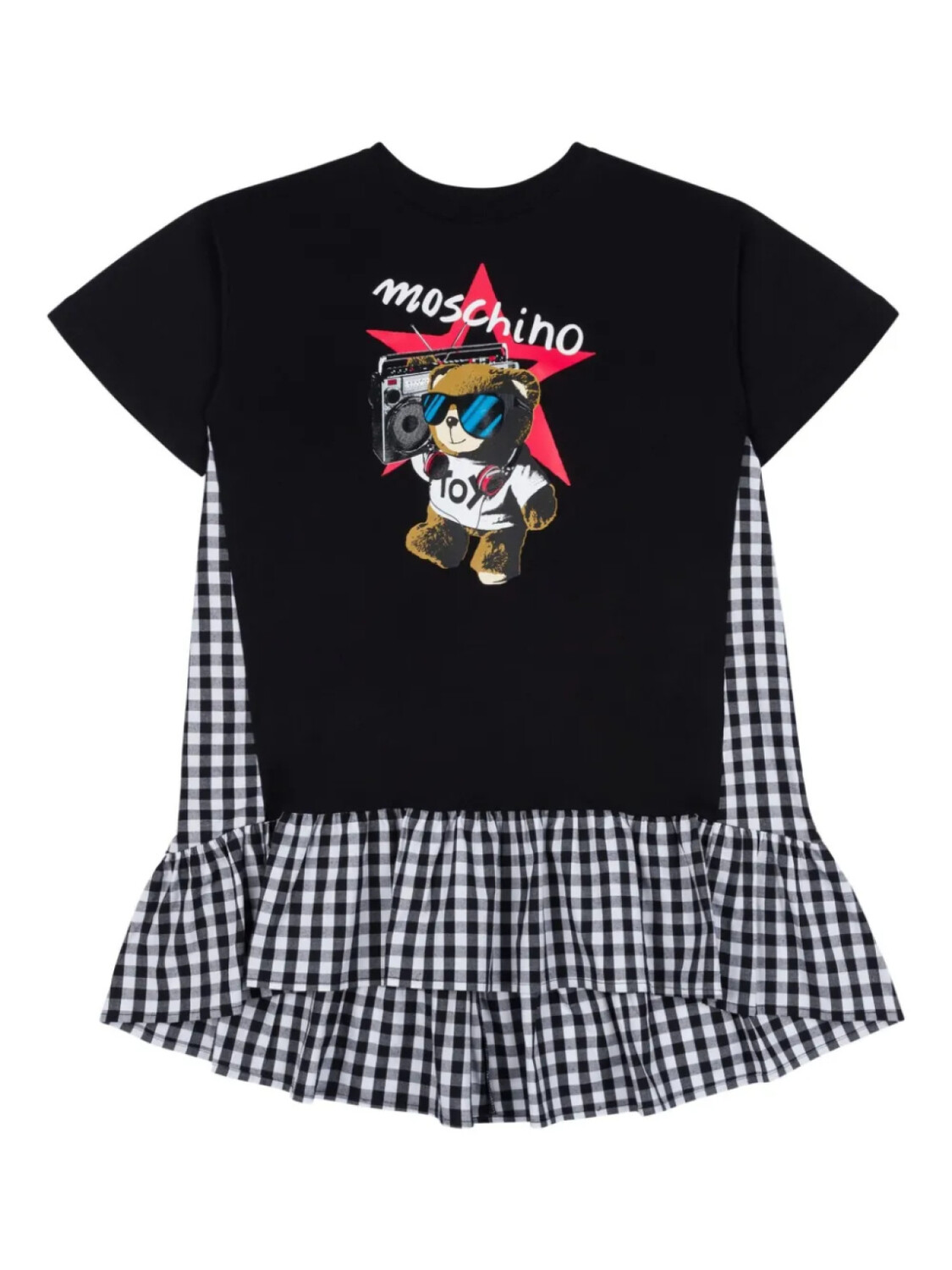 

Moschino Kids платье-футболка с логотипом, черный