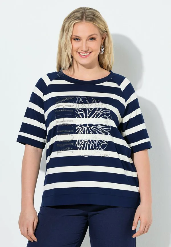 

Футболка ringel zitrusmotiv rundhals halbarm с принтом Ulla Popken, Marine, Синий, Футболка ringel zitrusmotiv rundhals halbarm с принтом Ulla Popken, Marine