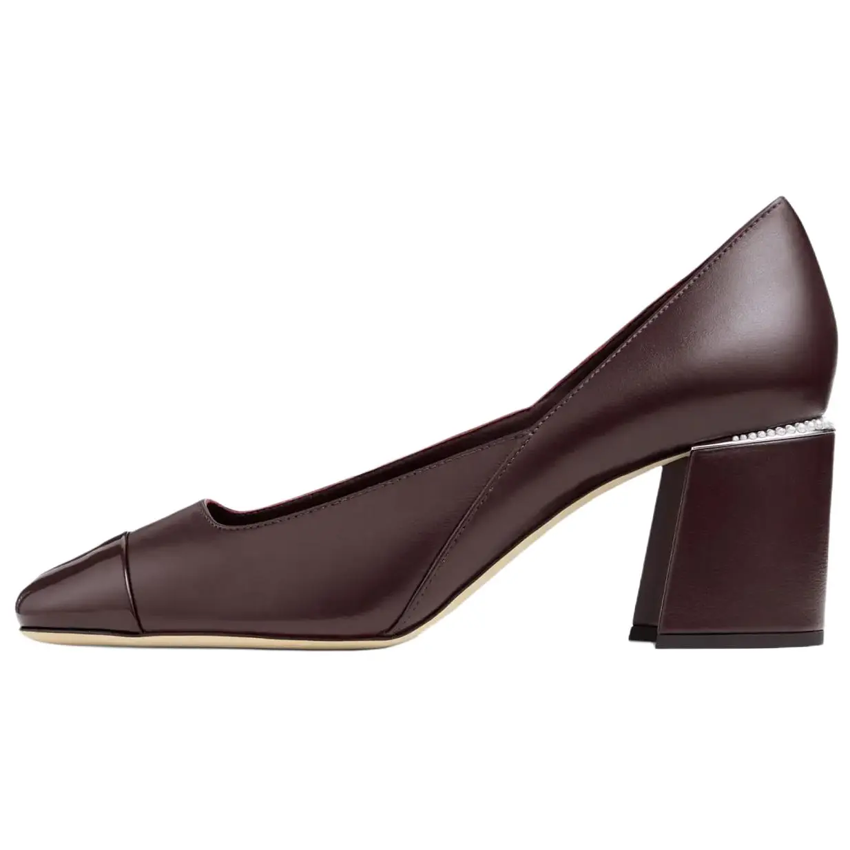 Jimmy Choo Дженсон Толстый каблук Высокие каблуки 6,5 см Женские Бордовые