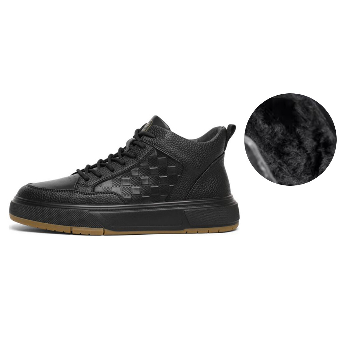 

Кеды мужские, обувь для скейтбординга низкая Belle, цвет Black Fleece-lined