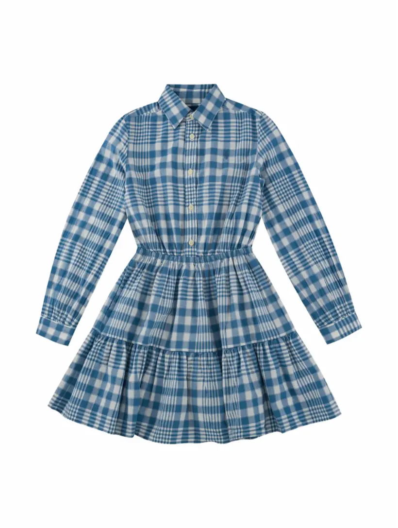 

Платье-рубашка в клетку Ralph Lauren, синий