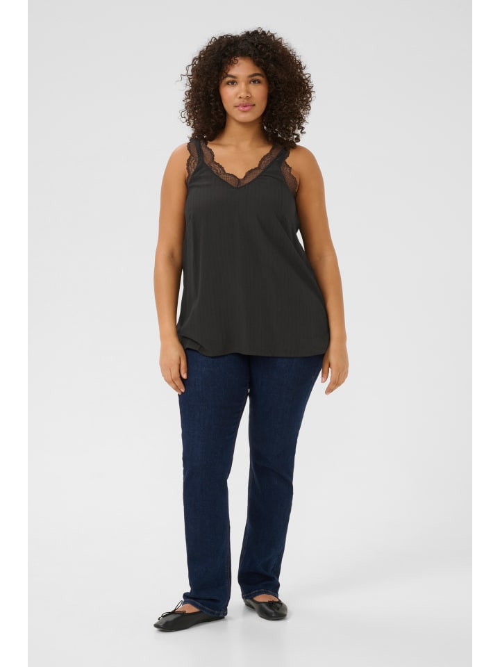 

Блузка без рукавов KCjakobine, стандартный крой, цвет: черный, глубокий KAFFE curve