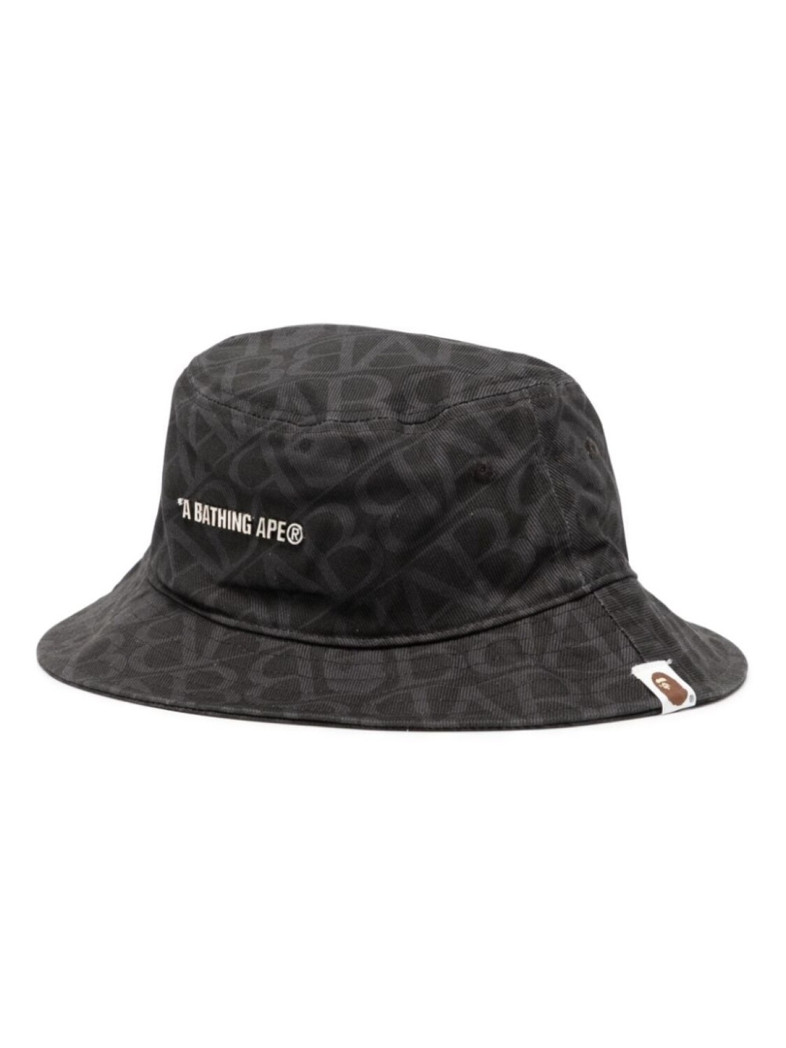 

A BATHING APE панама с логотипом и монограммой, серый