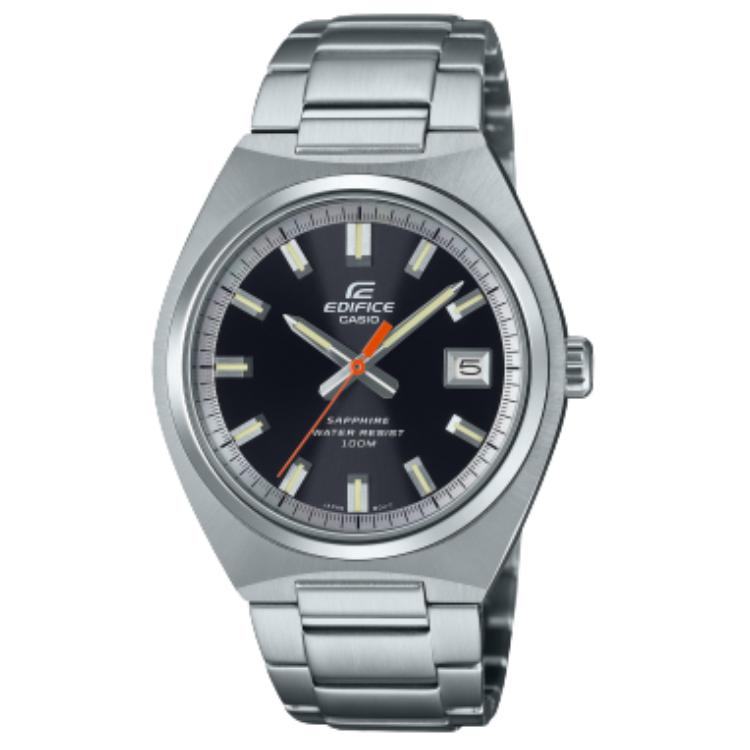 

CASIO Часы EDIFICE Quartz Movement Stainless Steel Strap Watch Men's Watch Black Dial, Black Dial