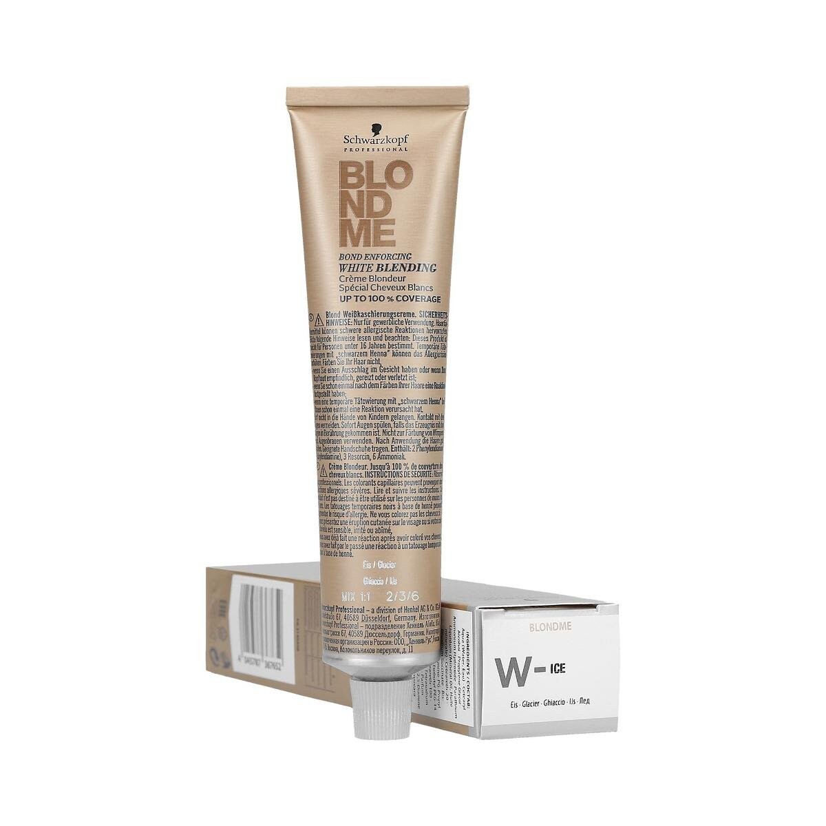 

Schwarzkopf Professional, Blondme, Крем для осветления седых волос (ICE), 60 мл