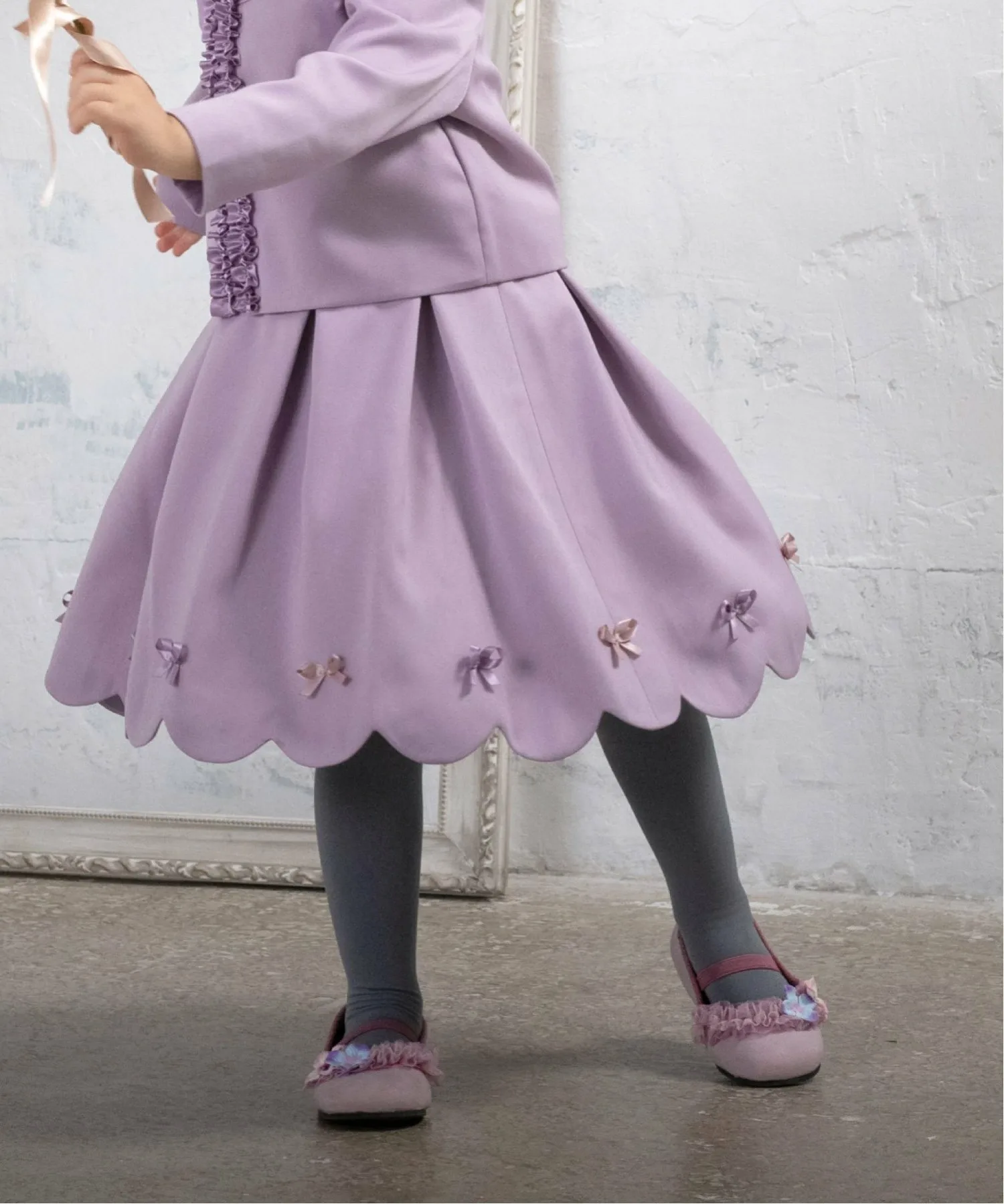 Вечернее платье с фестончатым краем Panpantutu, Silky Lavender — фото 3