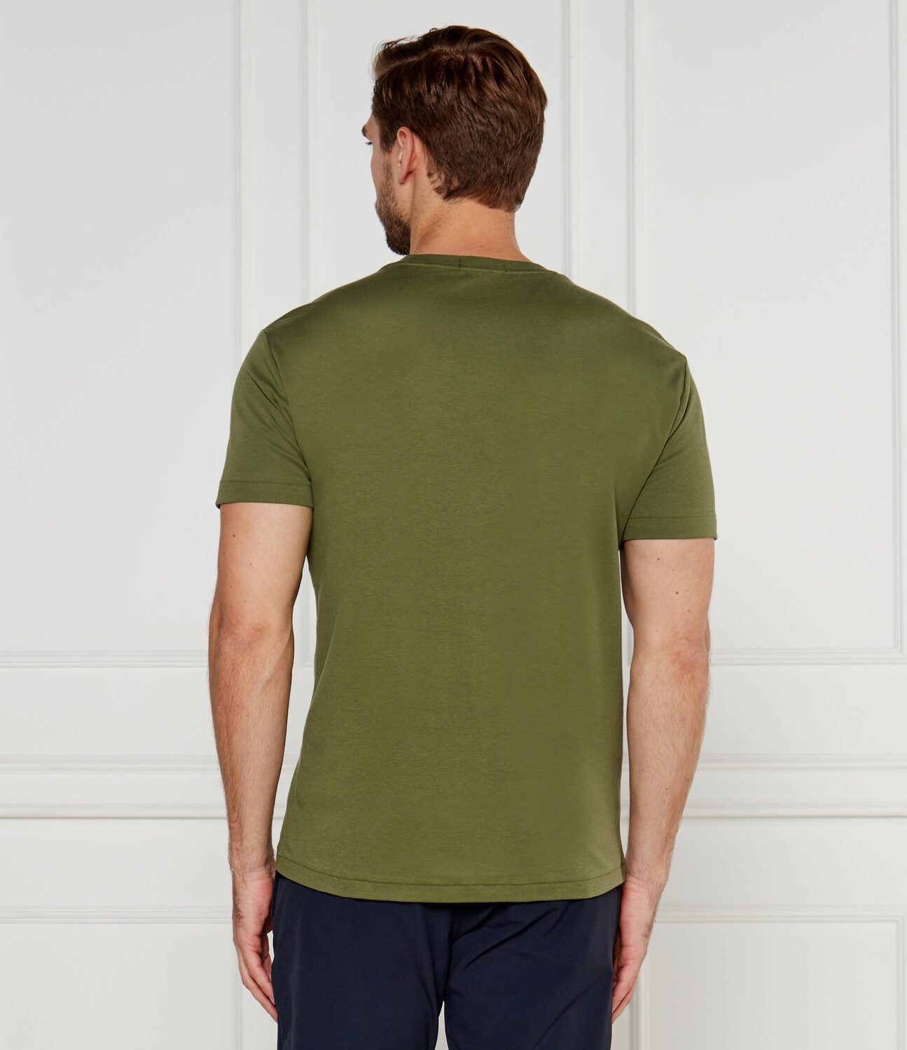 Футболка POLO RALPH LAUREN PIMA Custom slim fit, цвет cachi — фото 3