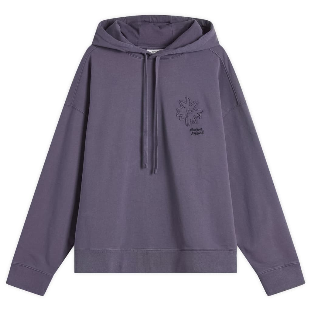 

Maison Kitsune Crafted Daisy оверсайз худи Maison Kitsuné, цвет fig