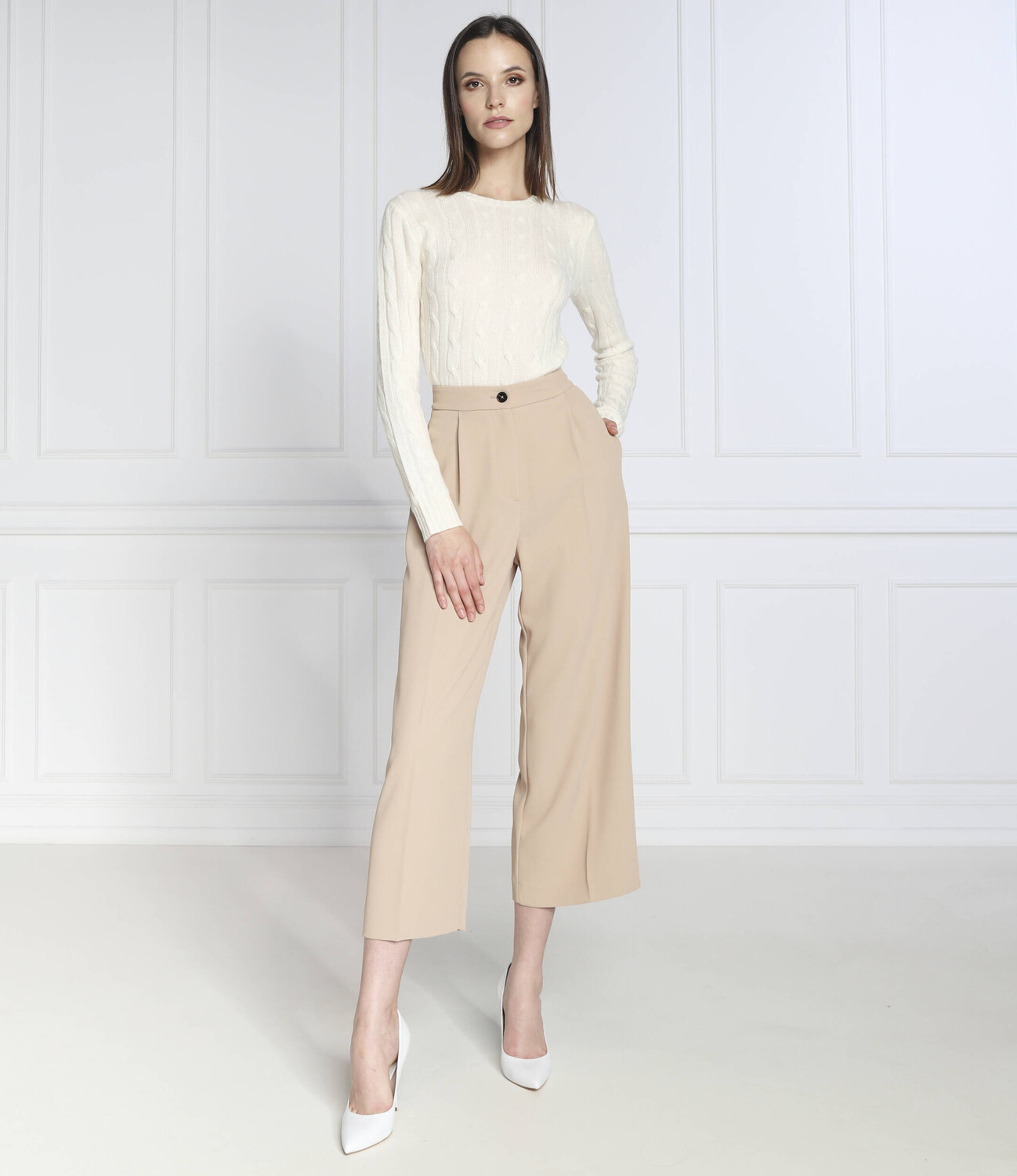 Кашемировый свитер POLO RALPH LAUREN Regular Fit, кремовый — фото 2
