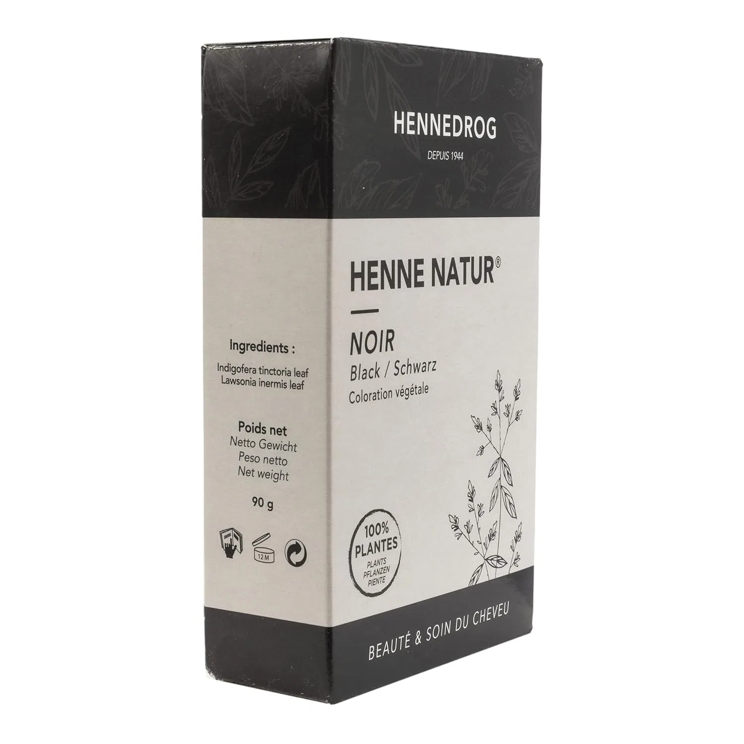 Натуральная черная хна «Henna Natural Black» 4 x 90 г от Hennedrog Hennedrog — фото 3