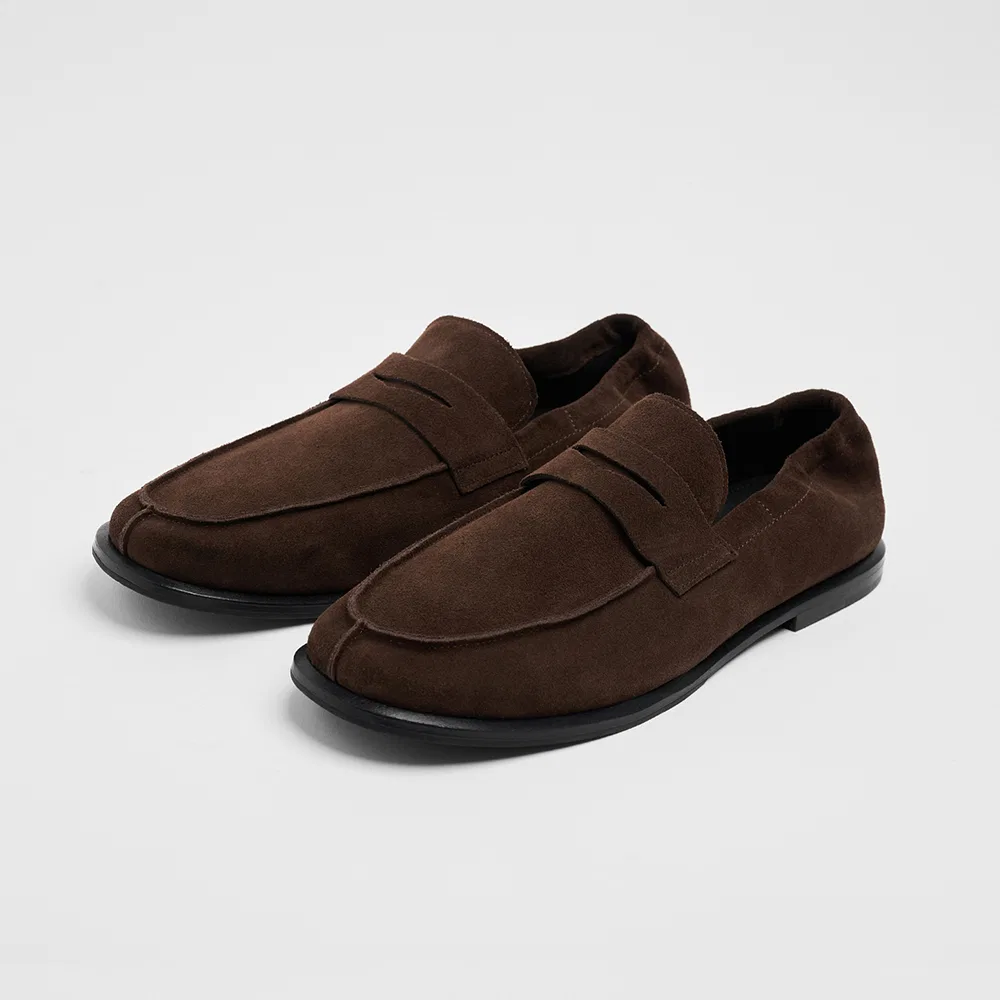 Мужские лоферы Uniform Flat коричневого цвета от Lostgarden — фото 3