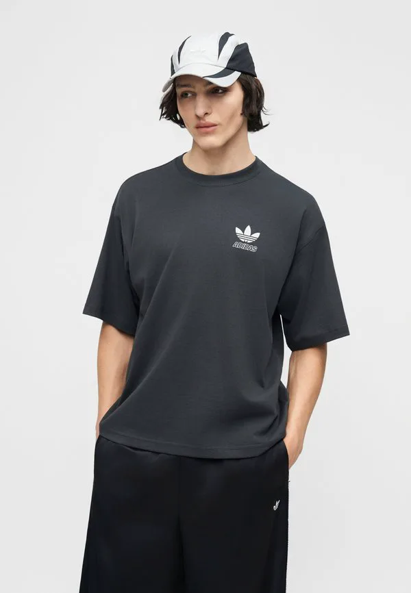Футболка унисекс с графическим логотипом starts Adidas Originals, Carbon — фото 4