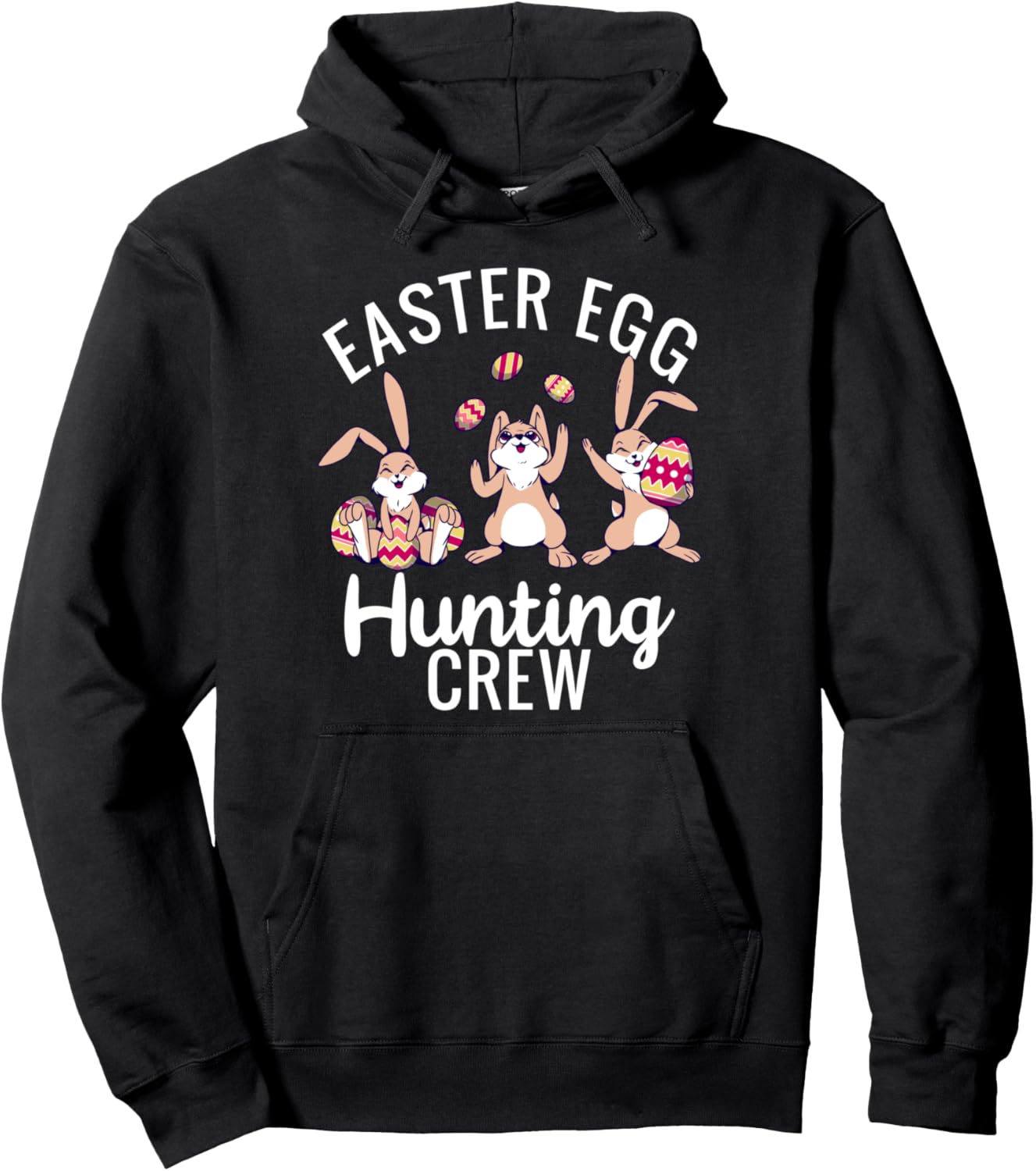 

Худи для любителей пасхальных яиц Easter Time Fury Rabbit Apparel Co, черный