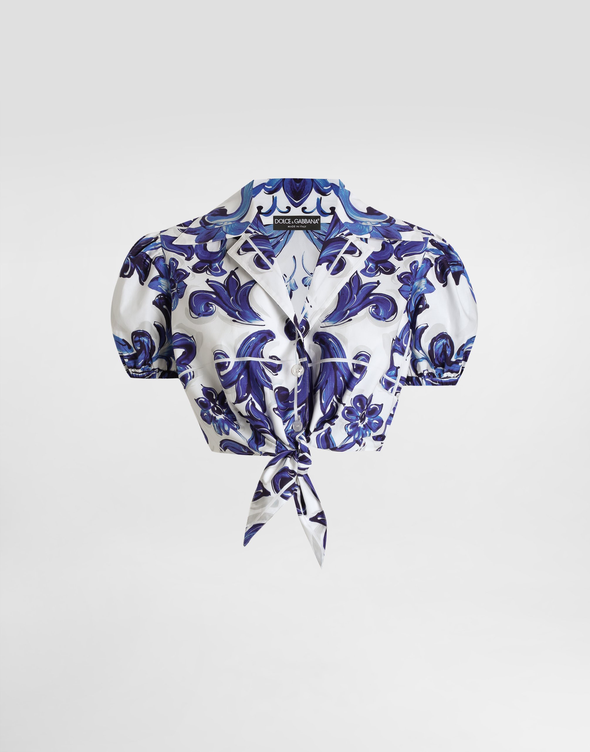 

Сорочка из поплина с принтом «майолика» Dolce & Gabbana, принт