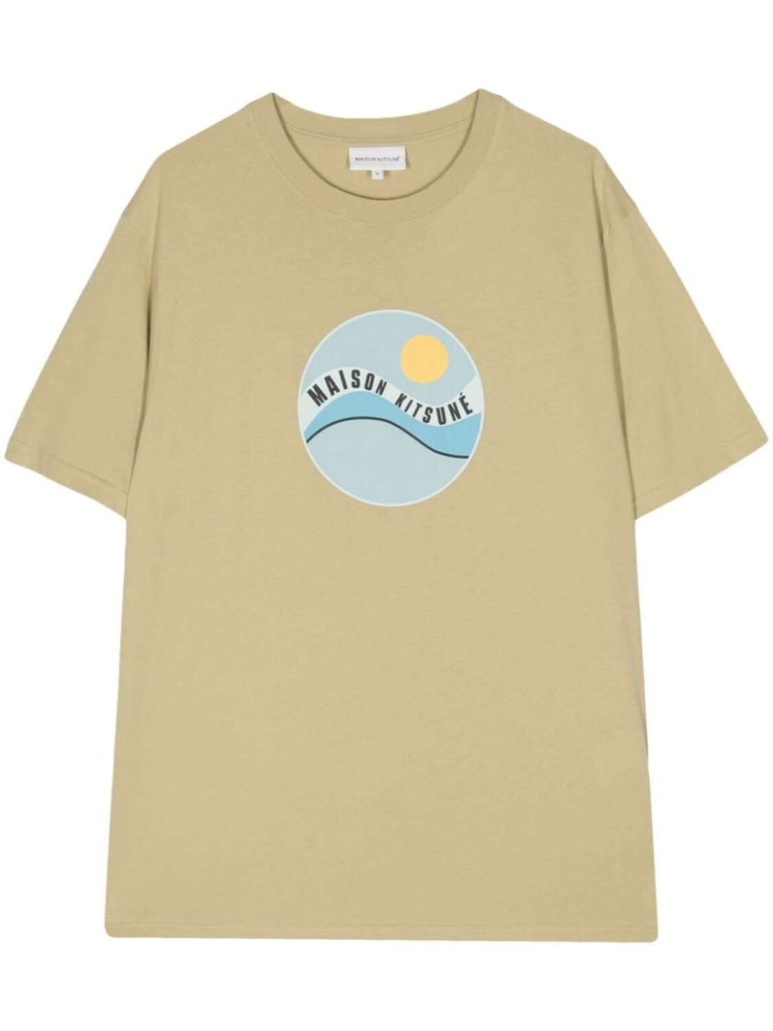 

Футболка с принтом Pop Wave Maison Kitsuné, коричневый