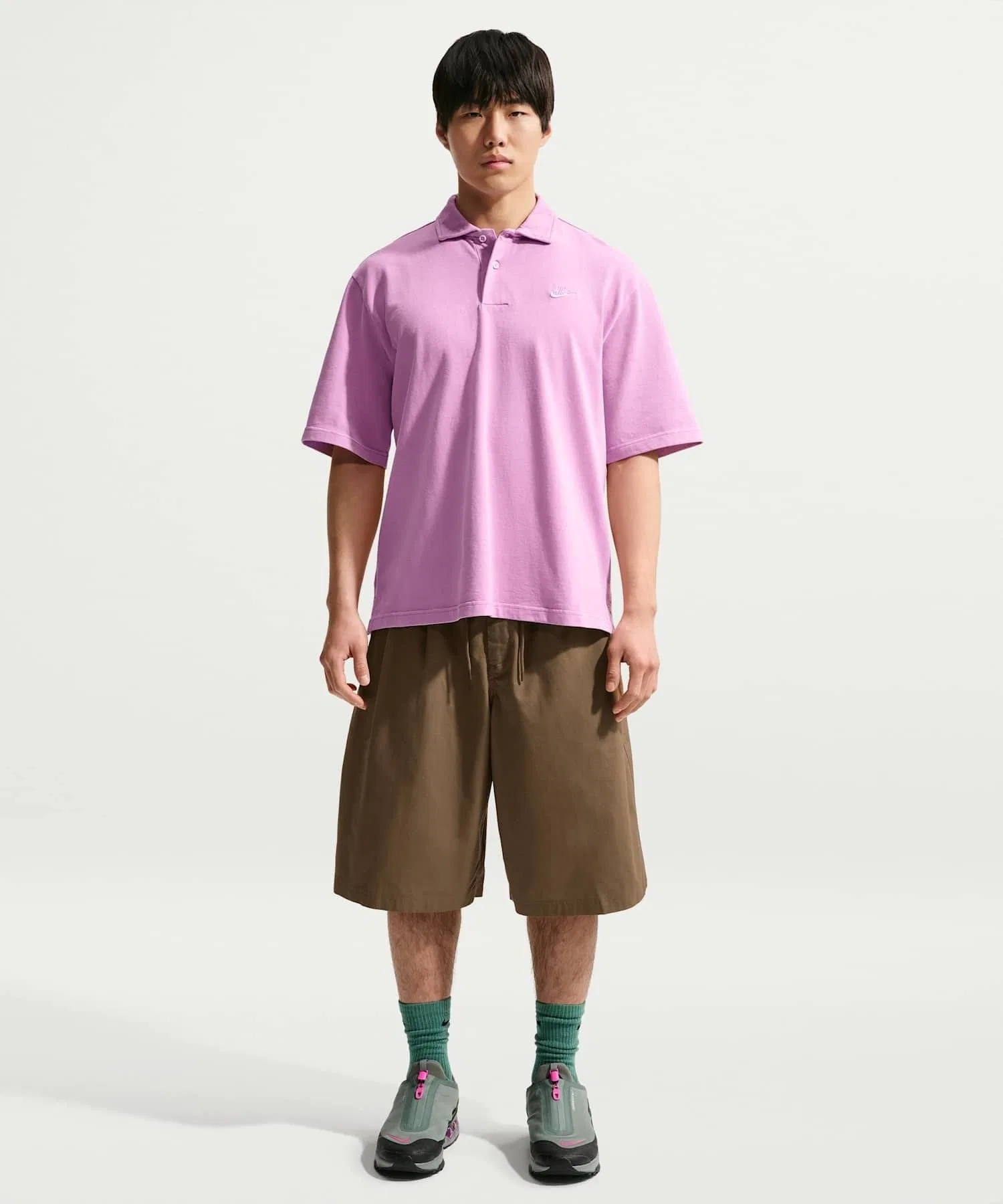 Мужская футболка-поло Nike Sportswear Club IF0732-503, светло-пурпурный — фото 4