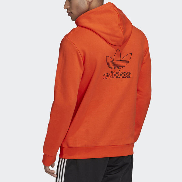 Толстовка adidas originals B+F TRFL Hoody Casual Sports Orange, оранжевый — фото 4