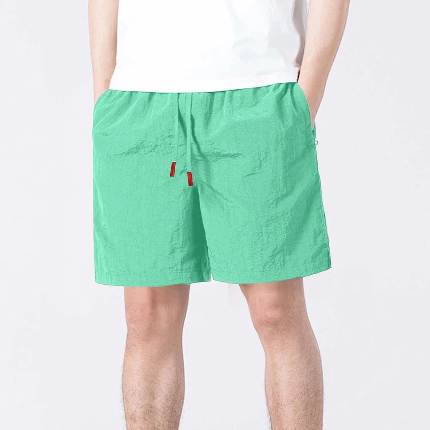 Шорты мужские карго, легкие, с эластичным поясом, Mint Green — фото 2