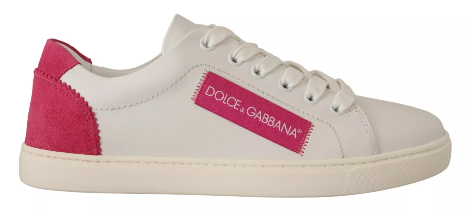 Белые замшевые низкие кеды Dolce & Gabbana, белый