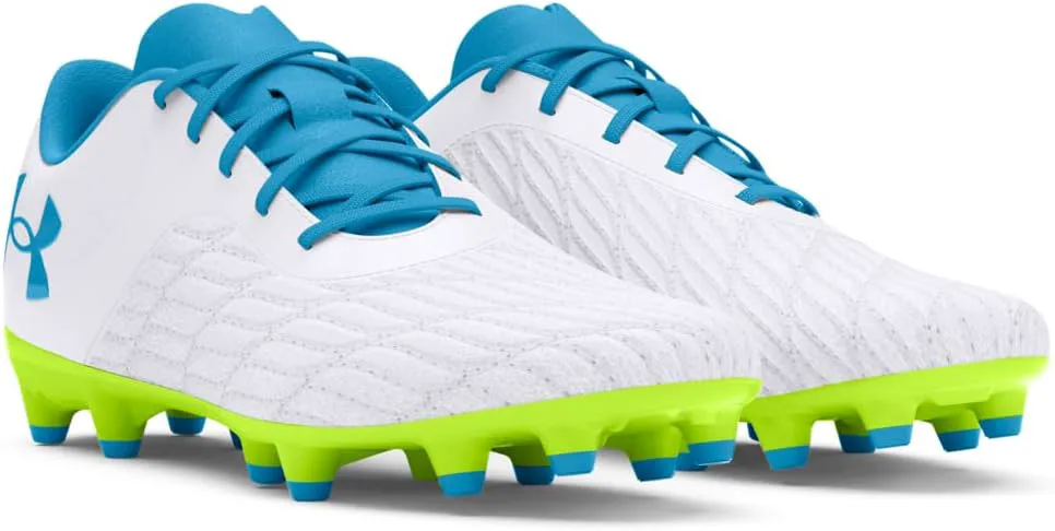 Футбольные бутсы Under Armour Magnetico Select 3.0 для взрослых, унисекс, белый/желтый — фото 4