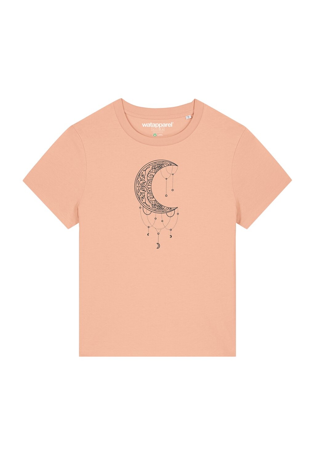 

Футболка с принтом MANDALA MOON watapparel, светло-розовый