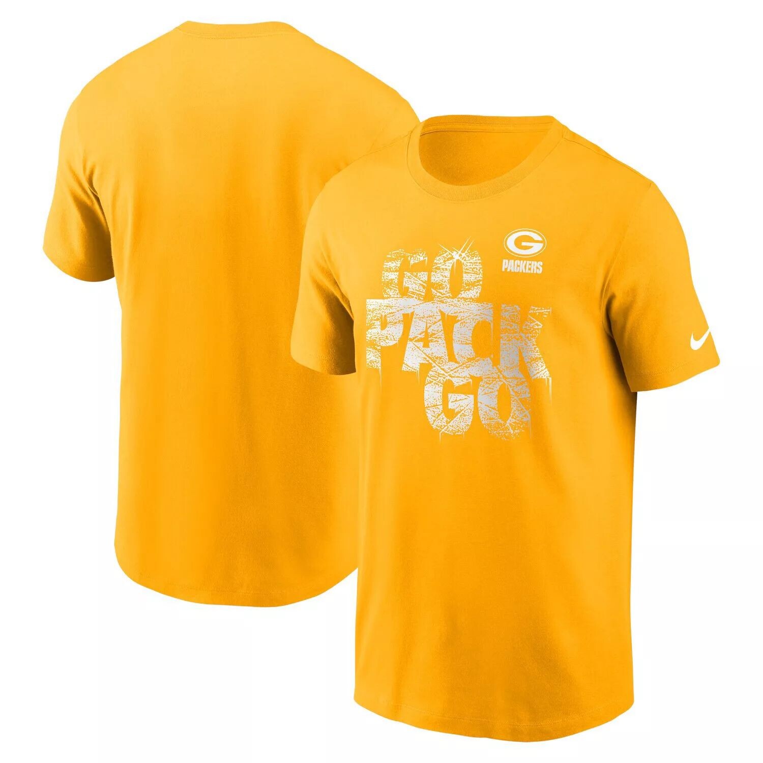 

Мужская золотая футболка Green Bay Packers Local Essential Nike, Желтый, Мужская золотая футболка Green Bay Packers Local Essential Nike