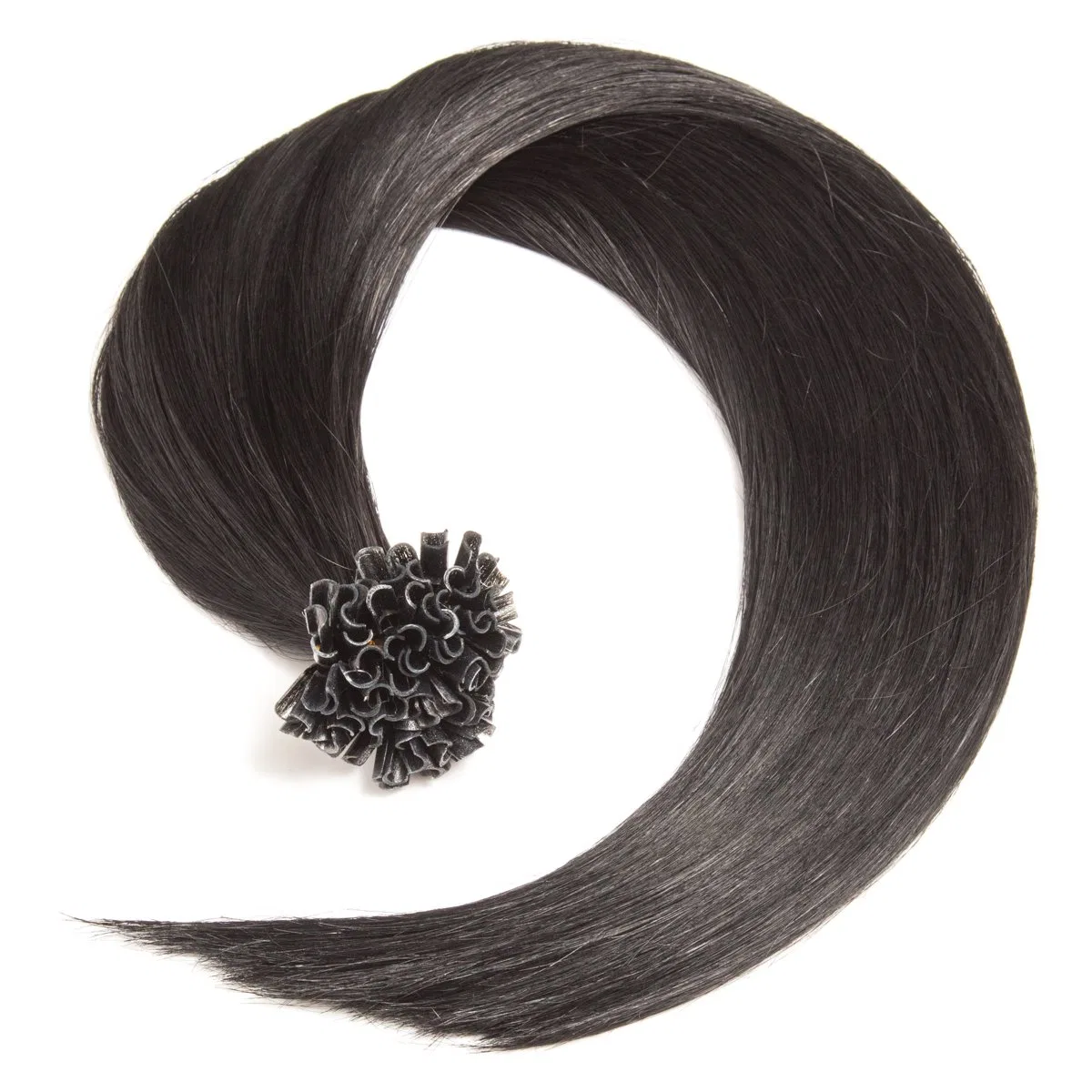 Черные пряди для наращивания из 100% натуральных волос Remy Glamxtensions
