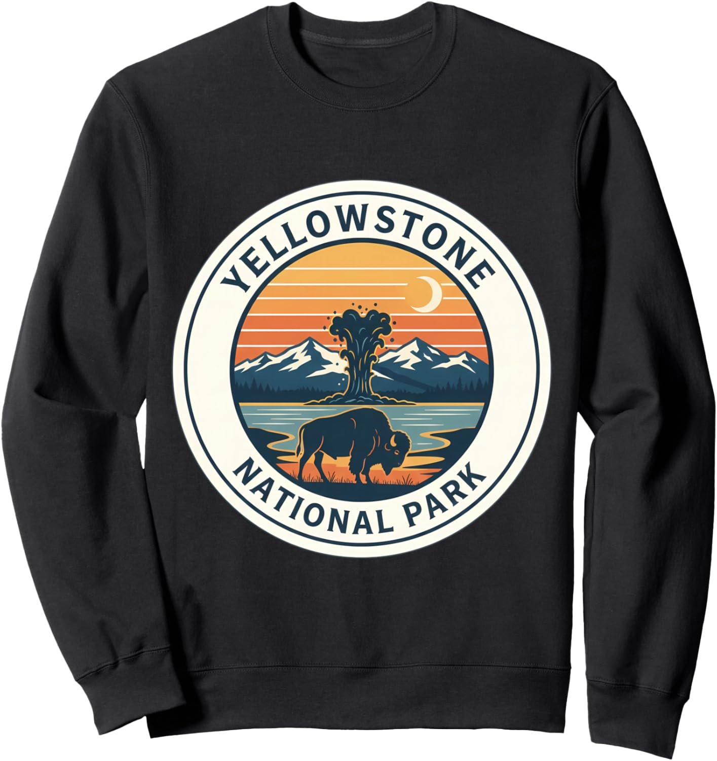 

Толстовка с символикой Йеллоустона Yellowstone National Park Souvenir Merch, черный
