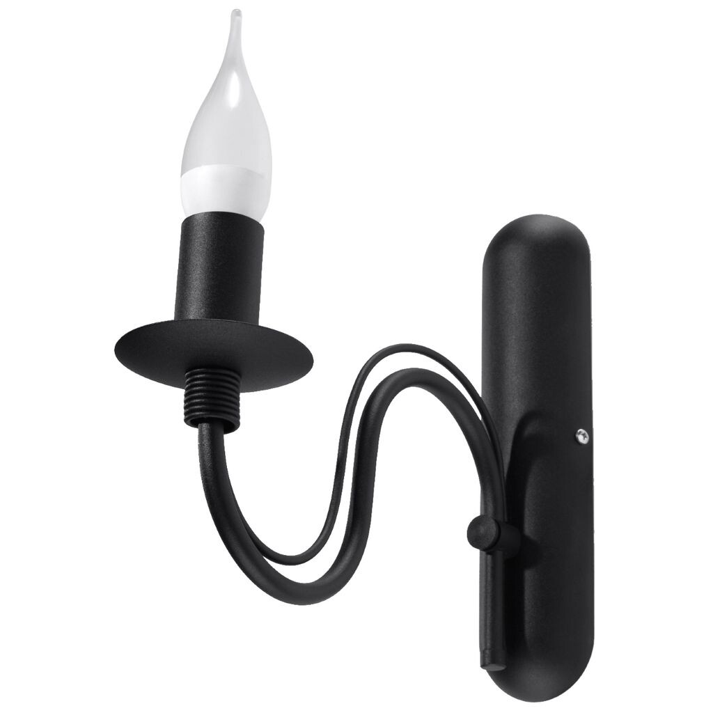 

Настенный светильник MINERWA черный 1xE14 40Вт сталь 25x25x6см Sollux Lighting