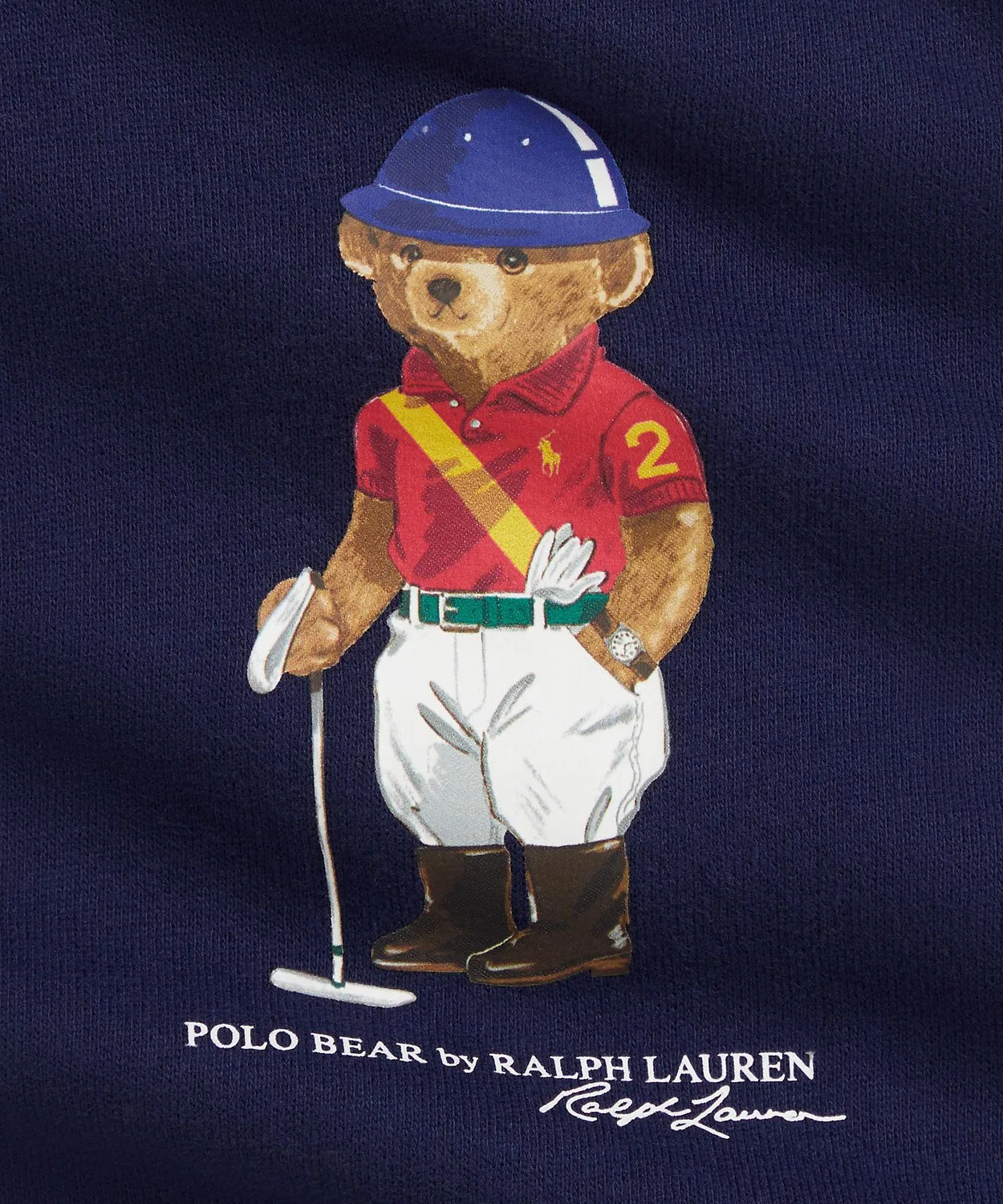 Свитшот флисовый Polo Ralph Lauren с медведем, детский, тёмно-синий — фото 3