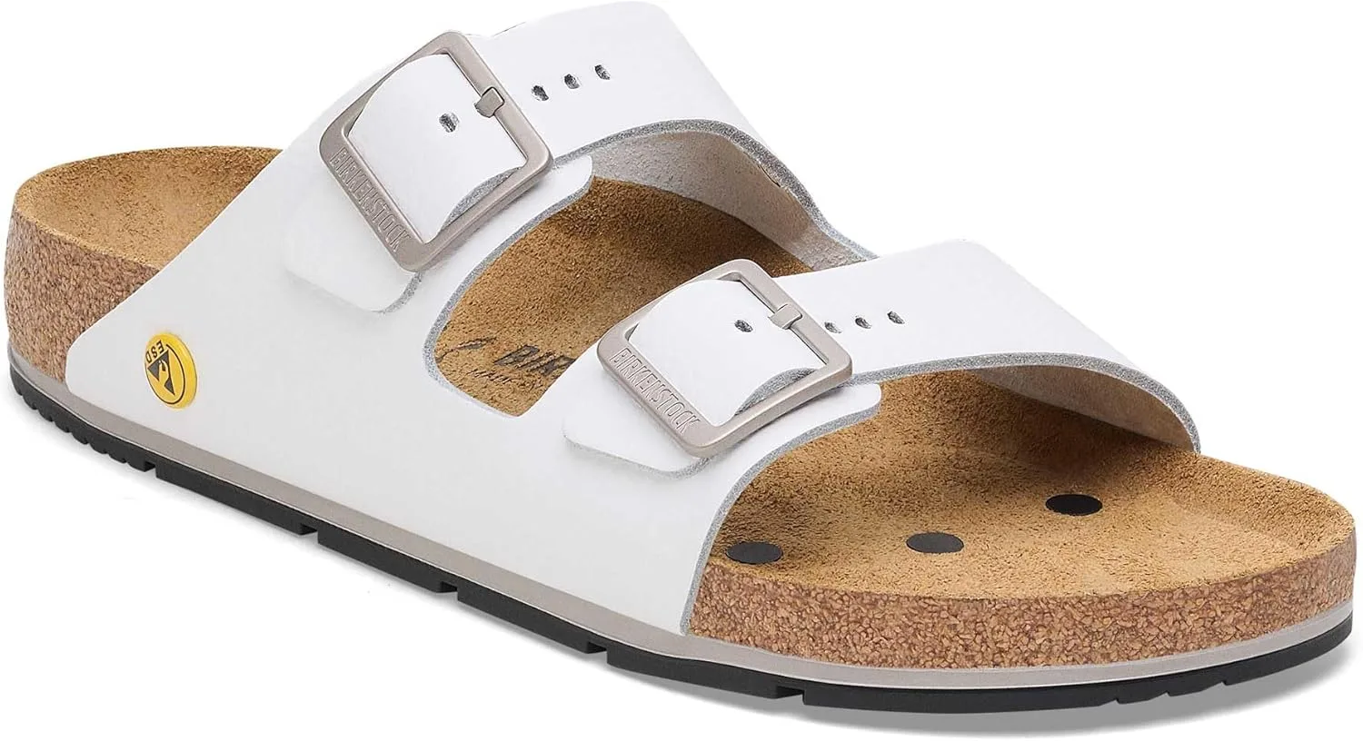 Сандалии Birkenstock Arizona Pro ESD для мужчин и женщин с эргономичной стальной подошвой, нескользящей подошвой и регулируемыми нитями, антистатические, белый