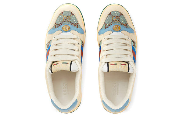 Кроссовки screener gg logo sneakers 'beige blue' Gucci, коричневый — фото 3