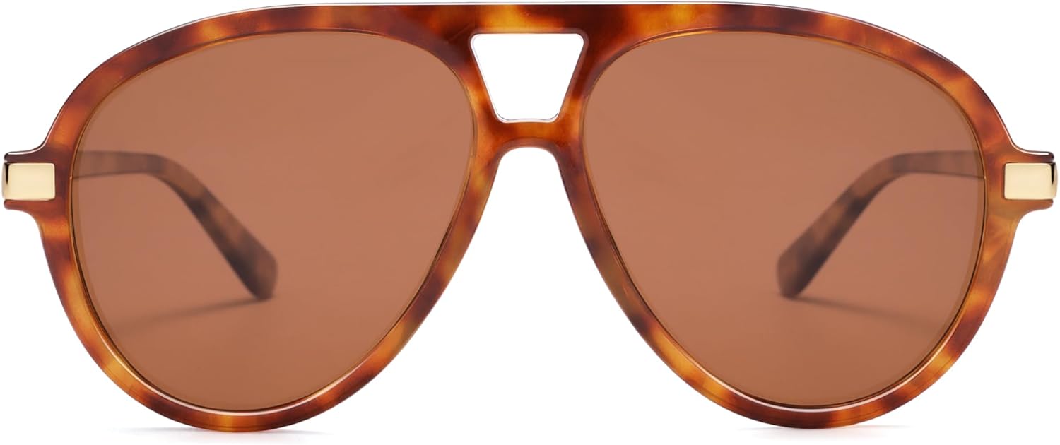 

Модные поляризованные солнцезащитные очки-авиаторы для женщин и мужчин, увеличенного размера, в винтажном стиле 90-х, дизайнерские очки AP3755 Appassal, Tortoise/Amber Brown