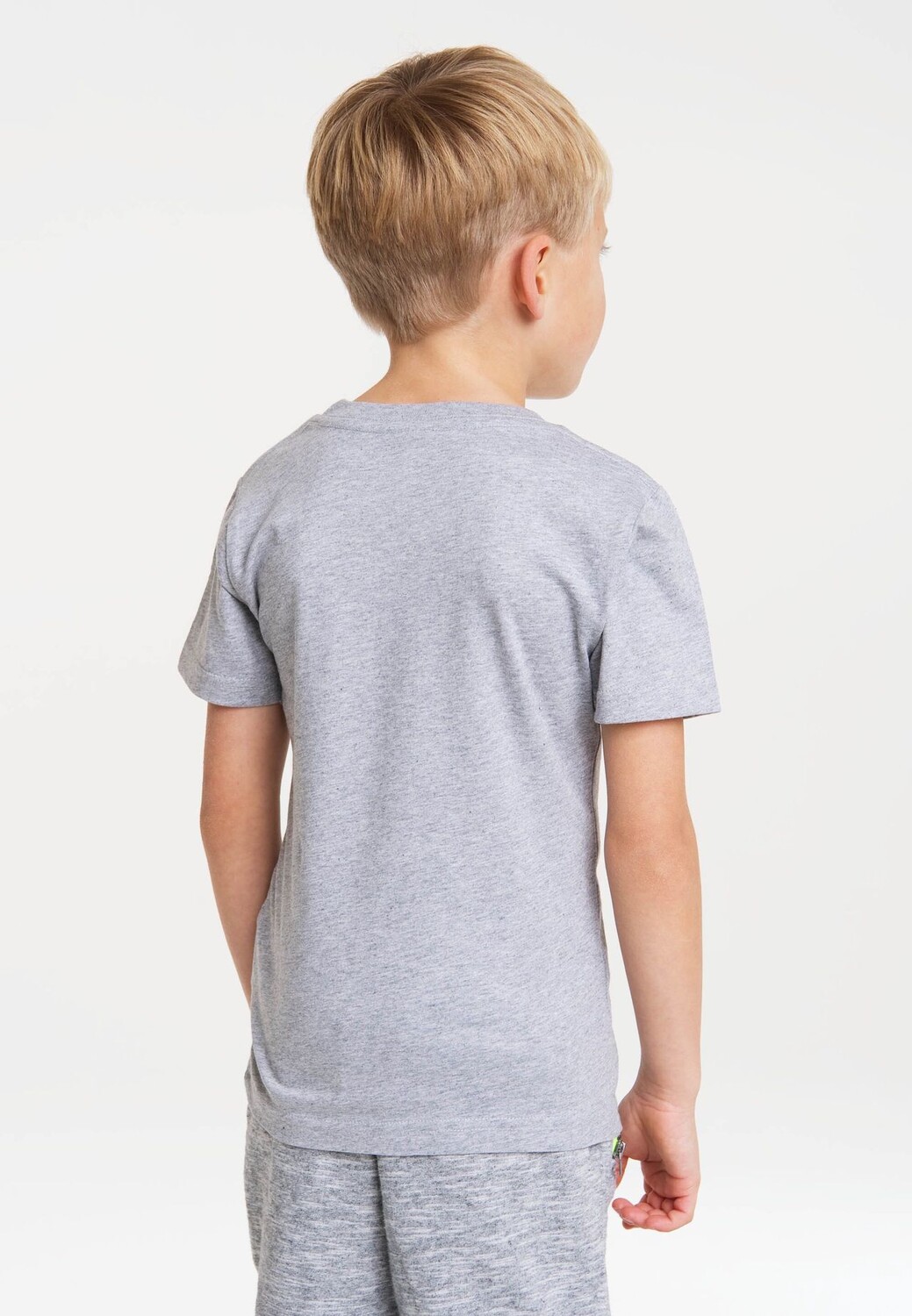 Футболка Органические Дети Гарри Поттер - Логотип Хогвартса LOGOSHIRT, цвет Grey Melange — фото 3