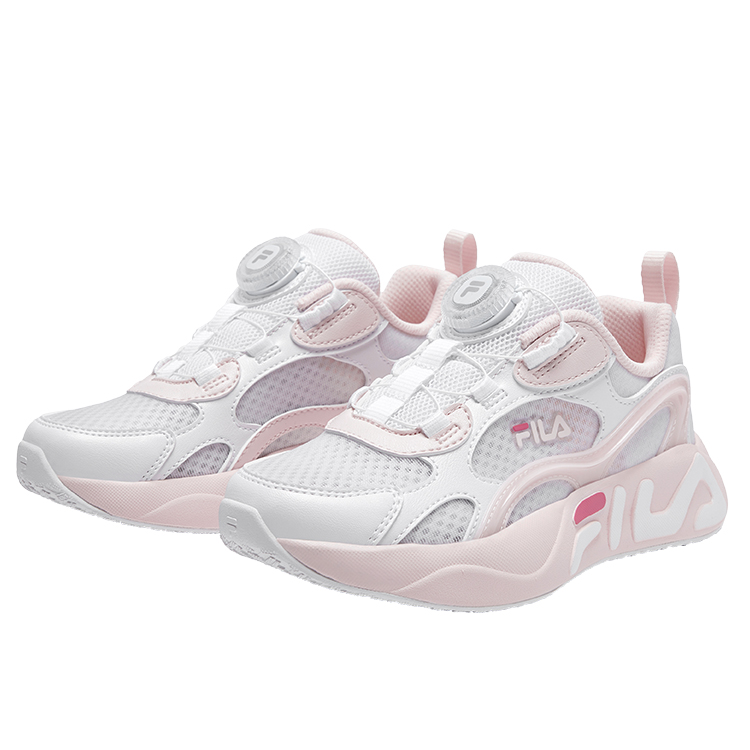 FILA KIDS Легкие амортизирующие низкие детские беговые кроссовки white/misty soft pink для детей 3-7 лет — фото 4