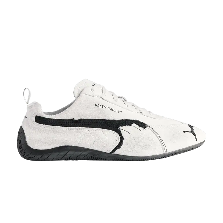 

Кроссовки Balenciaga Balenciaga x Speedcat Suede 'White Black', белый