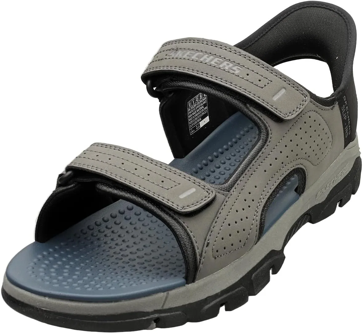 Сандалии с двумя ремешками Skechers, серые