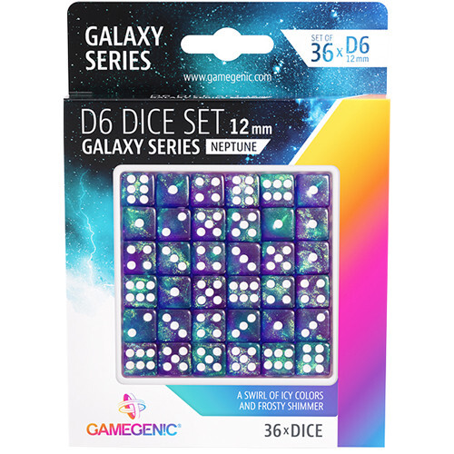 

Аксессуары Gamegenic Galaxy Series 12mm d6 Set: Neptune (36)