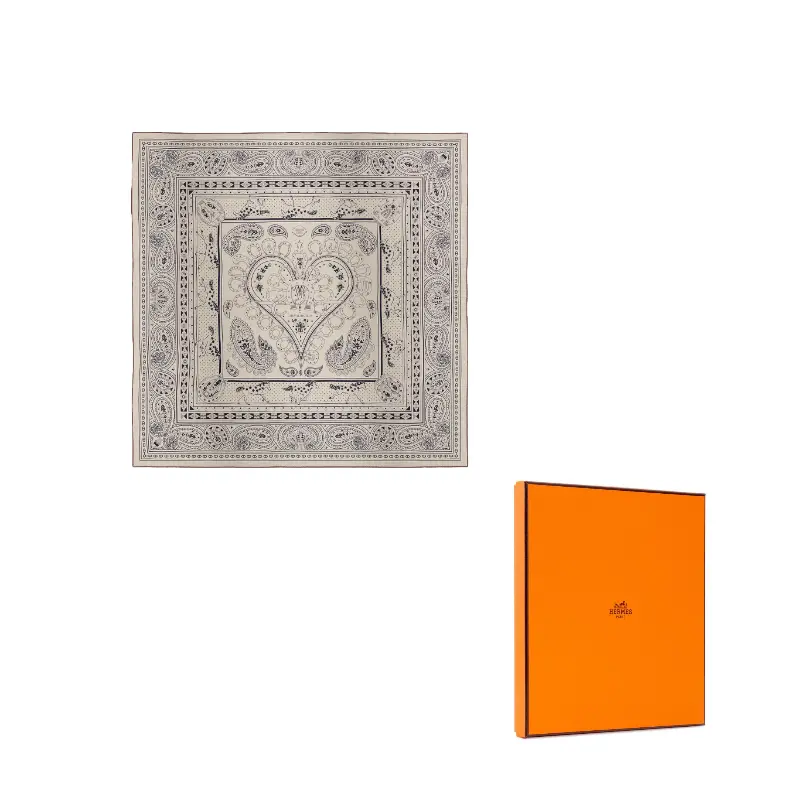 

Шелковый кашемировый шарф Women's Blue HERMES, синий