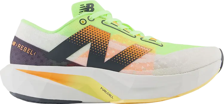 

Кроссовки FuelCell Rebel v4 'White Bleached Lime Glow', белый