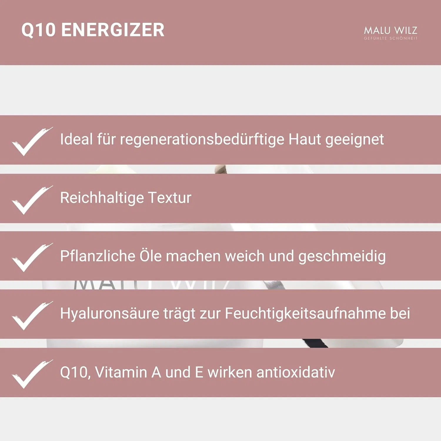 Крем для лица Malu Wilz — Антивозрастной «Energy Q10 Energizer» от Kosmetik — фото 4