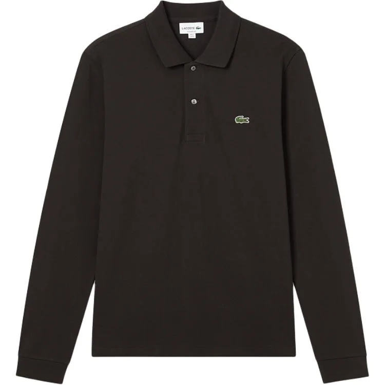 Поло с длинным рукавом и логотипом LACOSTE, SKB/Chocolate