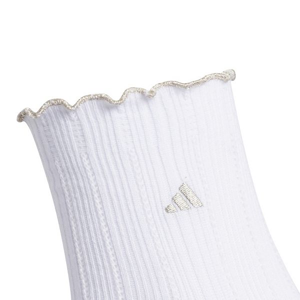 Женские спортивные носки с рюшами 3 шт Adidas, White Metallic — фото 2
